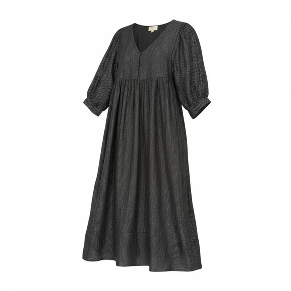 Ciebon Dresses & Skirts - NEW CIEBON 3/4 Long Sleeve Maxi Dress in Metallic Rainbow Lame - Size XS